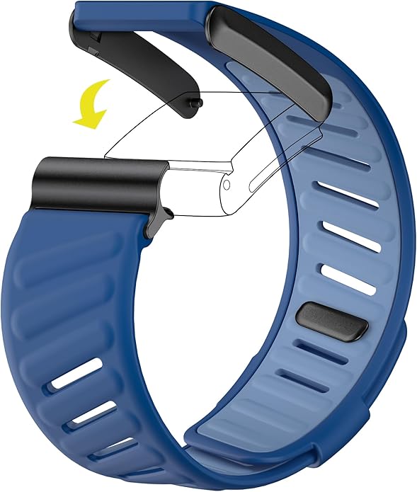 Comfort Durable Silicone Wristband Compatible with WHOOP 4.0 Band, Soft Silicone Sports Loop Strap for Men & Women, with U Shapped Connector