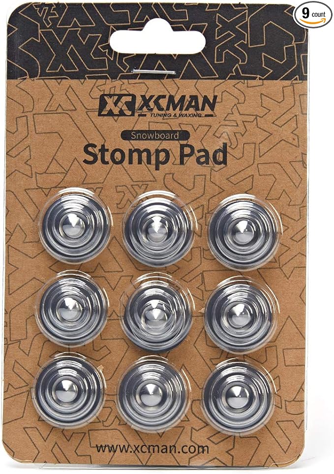 XCMAN 4 Layer-Cone Studs Dia 7.87 Inch Aluminum Snowboard Stomp Pad - 9pcs
