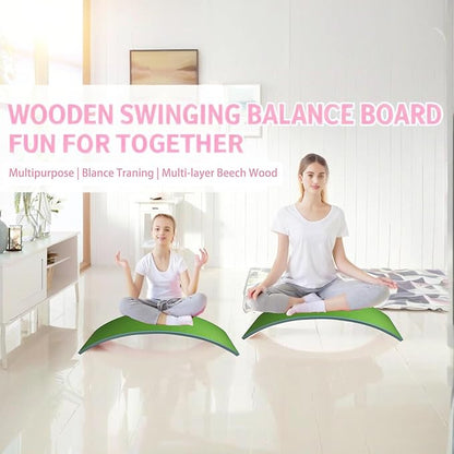Ultimate Balance Board Kids - Natural Wood Wobble Board for Kids, Montessori Waldorf Toy, Ideal Gift for Ages 3-8; Perfect for Balance Boards for Adults, Physical Therapy & Indo Board Exercises