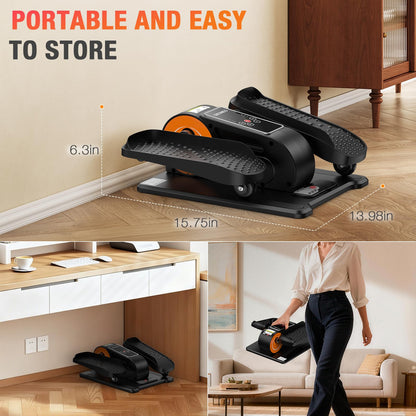 Under Desk Elliptical Machine, Electric Elliptical Leg Exerciser for Senior