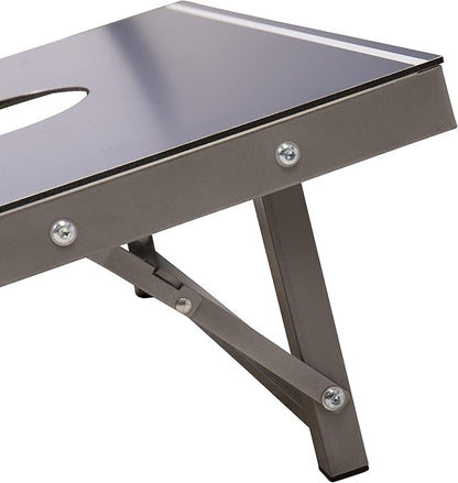 TRIUMPH SPORTS USA All-Weather Aluminum 2x3 Cornhole Set - Includes 2 Boards, 8 Cornhole Bags, and Travel Case,Blue