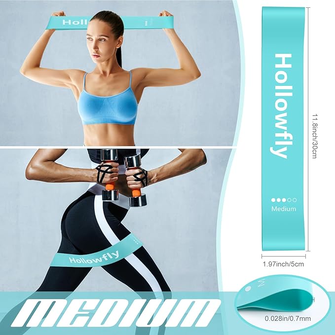 12 Pcs Latex Resistance Loop Exercise Bands for Booty Workout Stretch Exercise Bands Non Slip for Legs Squat Resistance Loop Women Men Starter Butt Hip Thigh Fitness