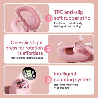 Pakalife Pilates Reformer,at Home Workout &Fitness Equipment,Thigh Exerciser&Booty Trainer for Women,Leg Press Machine for Inner Thigh,Pelvic Floor Exercise Devices