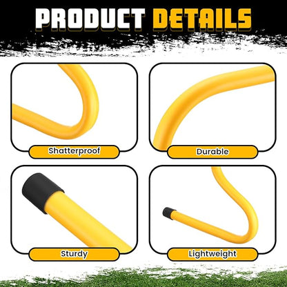 12 Pcs 12 Inch Agility Hurdles Training Equipment Agility Hurdles and Marker Cone Set Disc Cones Speed and Training Obstacle for Athletes Sports Soccer Football Tennis Basketball