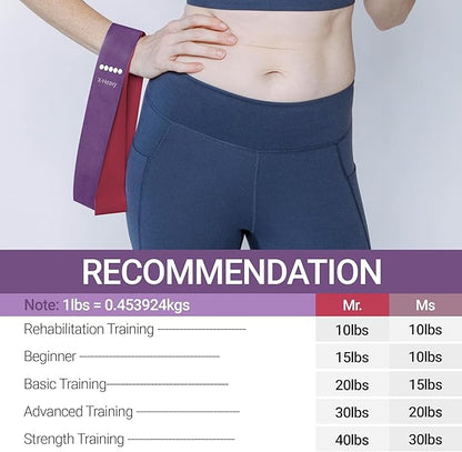 TechStone Resistance Bands Set for Men and Women, Pack of 5 Different Levels Elastic Band for Home Gym Long Exercise Workout – Great Fitness Equipment for Training, Yoga – Free Carrying Bag