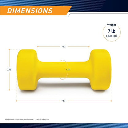 Marcy Colored Neoprene Dumbbell (Sold in Singles or Set) Hand Weights, Exercise Free Weights for Home Gym