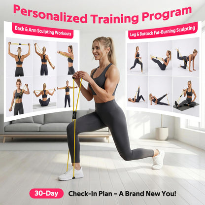 RENRANRING Figure 8 Fitness Resistance Bands with Handles - Exercise Tube Band Set of 3 for Arm and