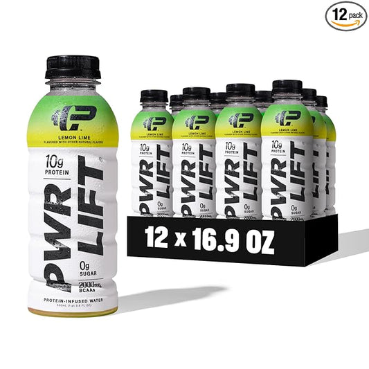 Whey Protein Water Sports Drink by PWR LIFT | Lemon Lime | Keto, Vitamin B, Electrolytes, Zero