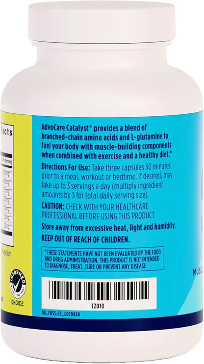 AdvoCare Catalyst Amino Acid Dietary Supplement - BCAA Supplement with L-Arginine & L-Glutamine - Supports Muscle Growth & Recovery* - 90 Capsules