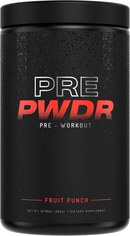 PWDRS Pre-Workout Powder, All Natural Pre Workout for Energy, Pump, Endurance & Strength, with Caffeine (Fruit Punch)