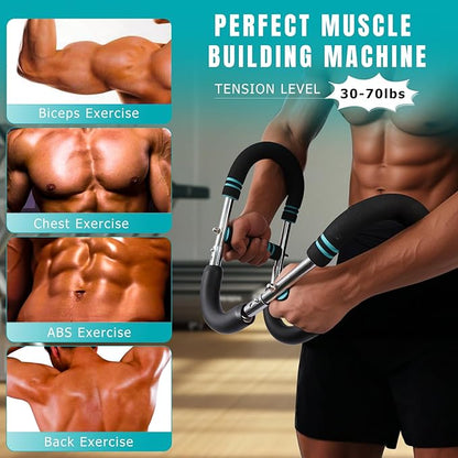 Twister Arm Trainer for Men, Adjustable Chest Shoulder Workout Equipment, Detachable Forearm Exercise Strengthener Fitness Equipment for Home Gym