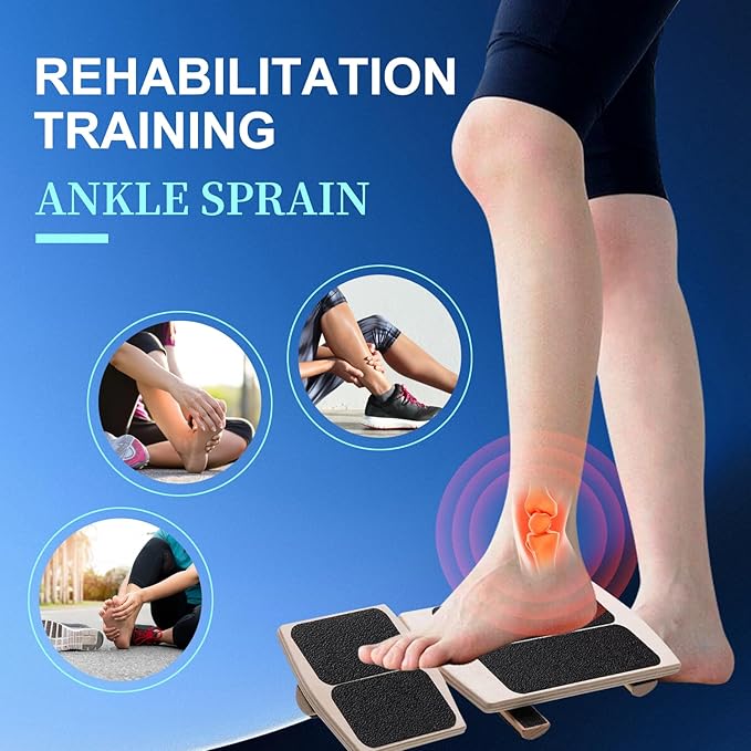 Ankle Foot Strengthener, New Sprain Exerciser, Single Leg Balance Board for Stability Training, Posture Corrector, Home Gym Fitness Equipment (Log color)