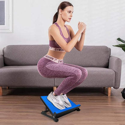 NANSHINE Slant Board for Calf Stretcher Squat, 5-Level Height Adjustable Steel Incline Board Squat Wedge with Non-Slip EVA Mat, Portable Standing Balance Board for Calf Stretching, Flexibility, Ankle Foot, Knees Exercise, Fitness, Physical Therapy