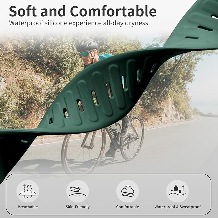 Silicone Sport Band Compatible with Whoop 4.0 Band for Men Women,Soft Comfort Durable Replacement Wristbands for Whoop 5.0 Silicone Bands