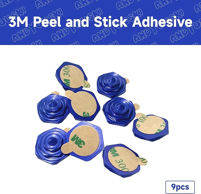 4-Layer Hexagonal Tapered Studs 18mm Aluminum Snowboard Stomp Pad - 9pcs