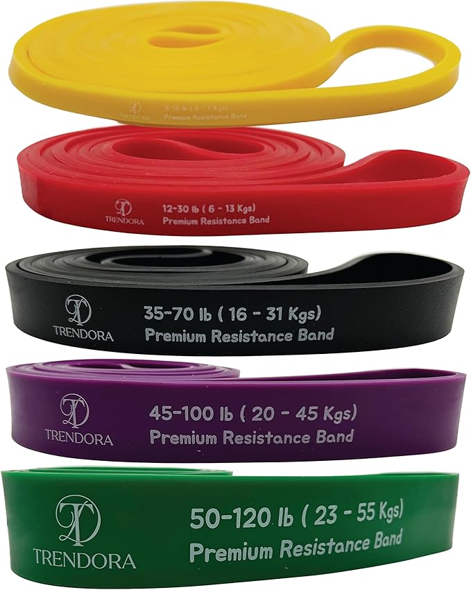 Premium Resistance Bands Set of 5, Exercise Bands, Workout Bands Set for Working Out with Handles for Men Women- Includes 2 Handles,2 Hooks,Storage Bags