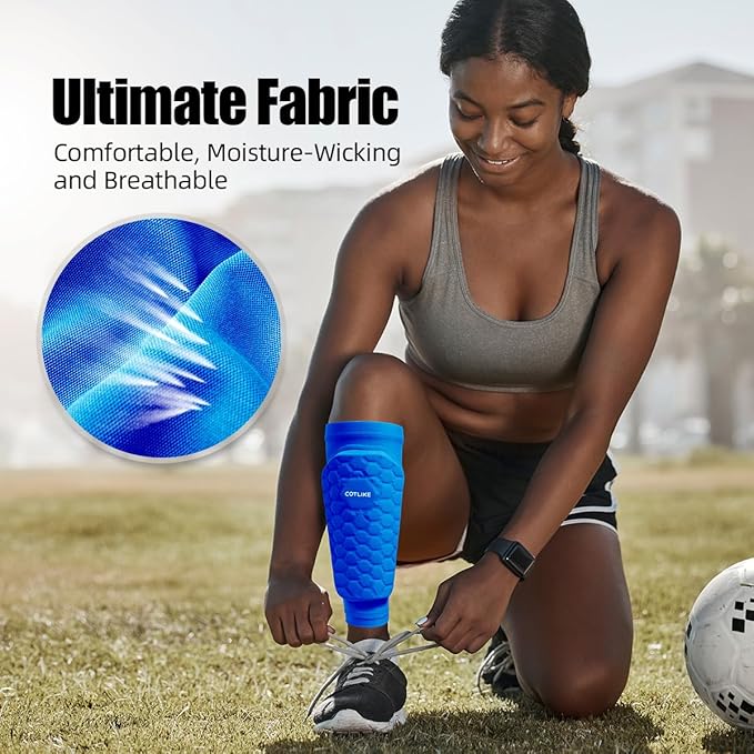 Soccer Shin Guards for Kids Youth Adults, Shin Guard Soccer Sleeves for 2-18 Years Old Boys Girls Men, Calf Compression Sleeve with Honeycomb Pads, Espinilleras de Futbol para Hombres