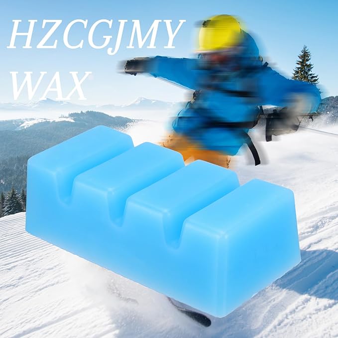2.8LB Snowboard and Ski Wax, 2Pcs Universal Snow Block Wax Ski and Snowboard Racing Wax for Protecting Ski and Snowboard Baseplate Daily Maintenance