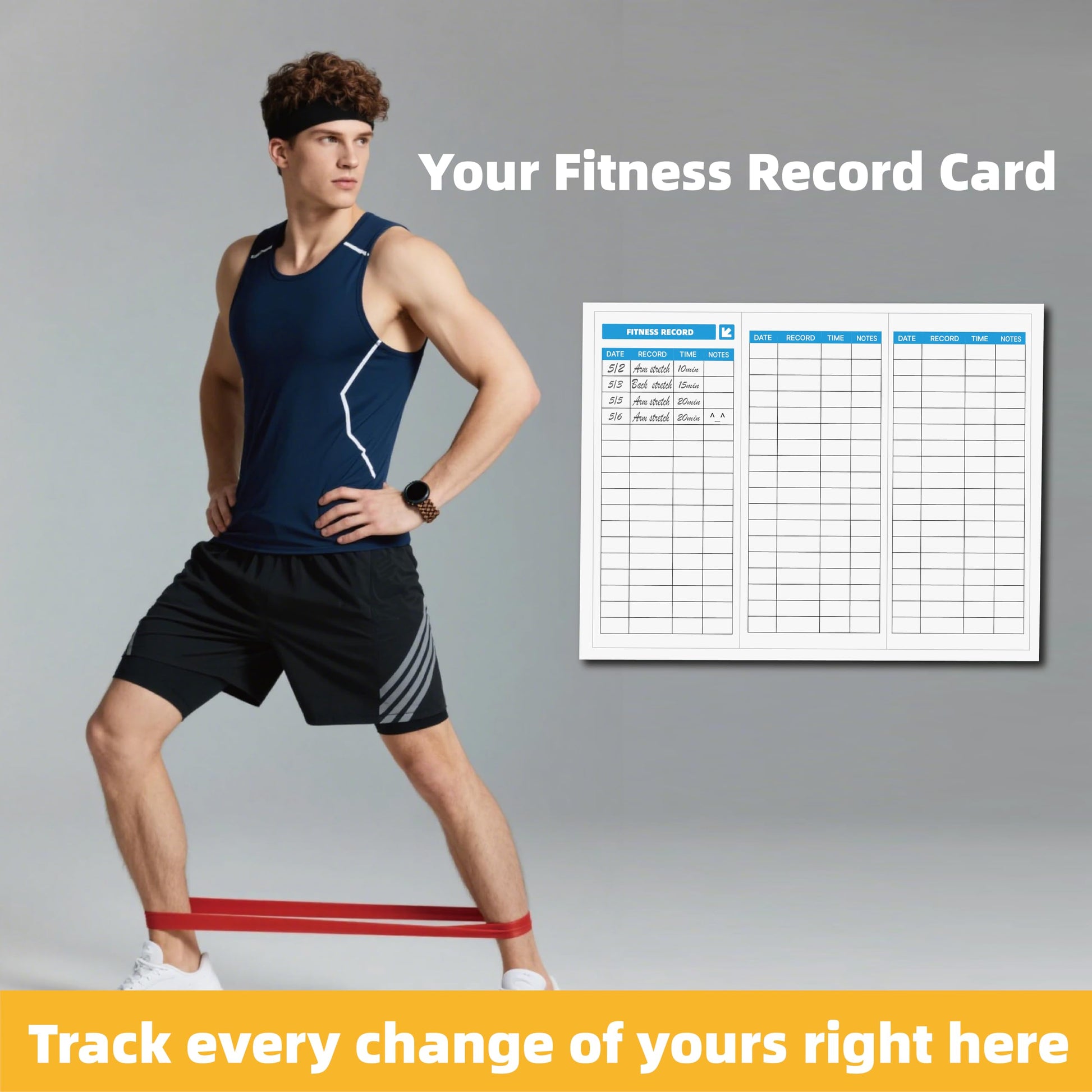 Dawnstride 6-Level Resistance Loop Bands Up to 55LBS for PT & Strength