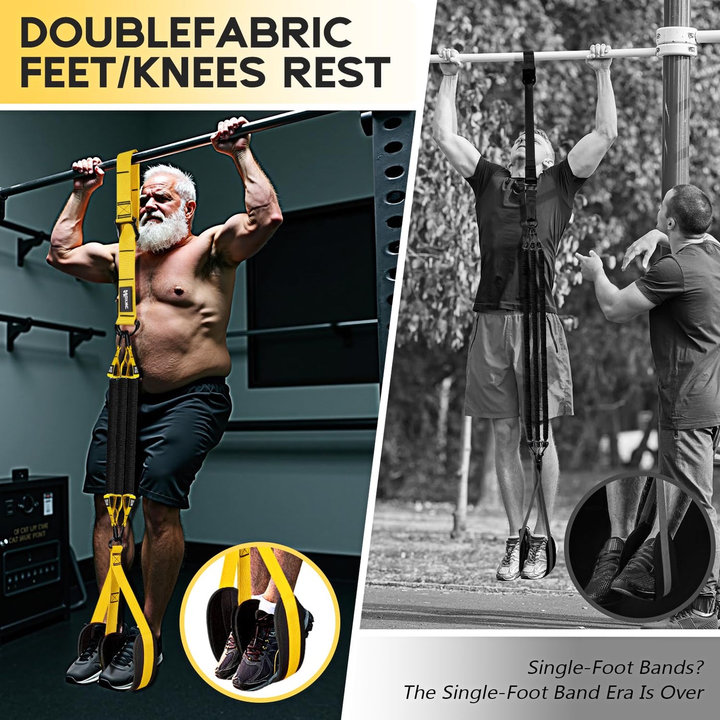 HOXWC Pull Up Assistance Bands, Adjustable Heavy Duty Resistance Band for Pull Up, 3 Pull Up Bands