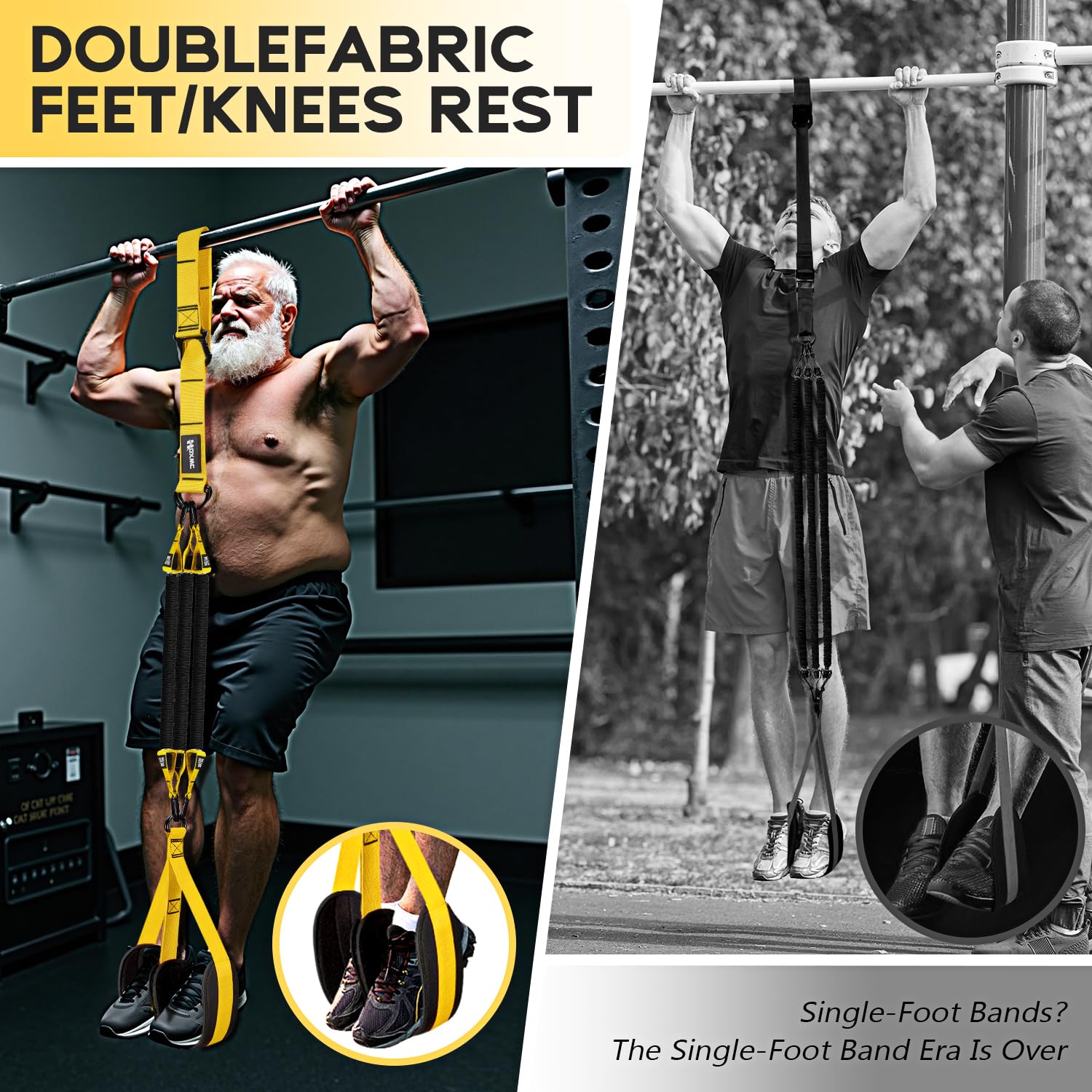 HOXWC Pull Up Assistance Bands, Adjustable Heavy Duty Resistance Band for Pull Up, 3 Pull Up Bands