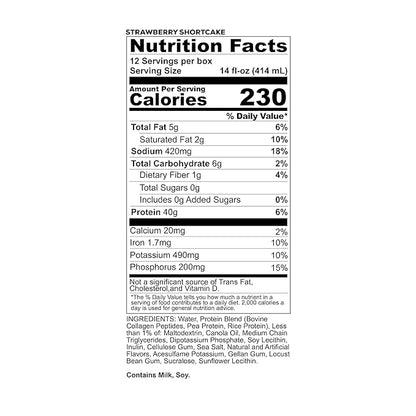 REDCON1 MRE Ready to Drink Protein Shake, Strawberry Shortcake- Lactose + Whey Free RTD 40gr Protein Made with Real Whole Food Protein Blends - Keto-Friendly Easy to Digest Nutritional Shake (12 Pack)