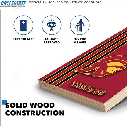 2' x 3' Solid Wood Cornhole Set with Direct Print HD Team Graphics – Great Gift for Any NCAA Fan! Bean Bag Toss Family Outdoor Games