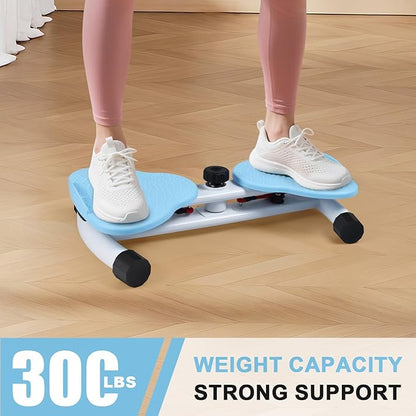 Waist Twister Machine, Ab Twister Board with Resistance Bands - 300 lbs Capacity Home Exercise Equipment for Belly Fat, Core Workout - Noiseless & Anti-Slip for Women/Men