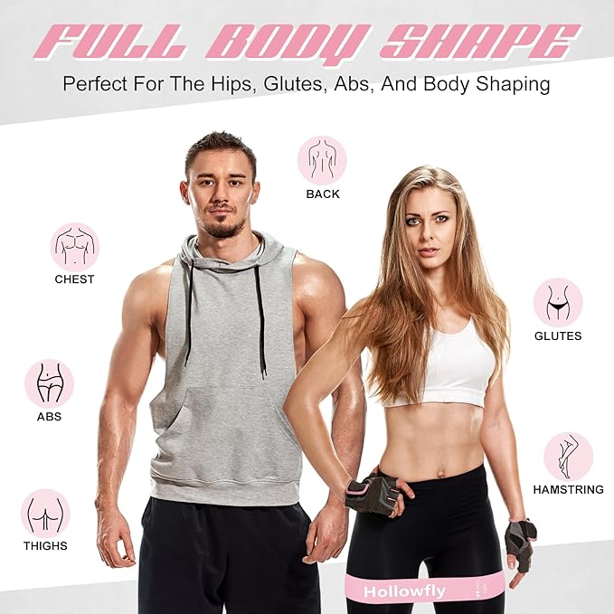 12 Pcs Latex Resistance Loop Exercise Bands for Booty Workout Stretch Exercise Bands Non Slip for Legs Squat Resistance Loop Women Men Starter Butt Hip Thigh Fitness