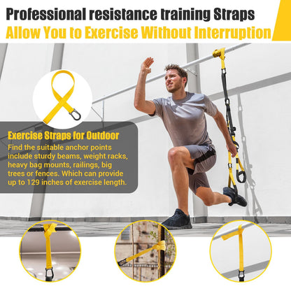 Home Resistance Training Kit, Resistance Trainer Exercise Strap with Poster