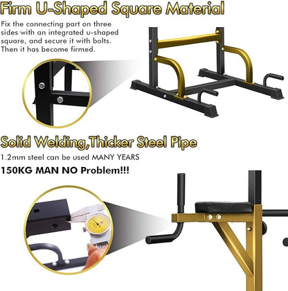 BangTong&Li Power Tower, Pull Up Bar Dip Station/Stand for Home Gym Strength Training Workout Equipment