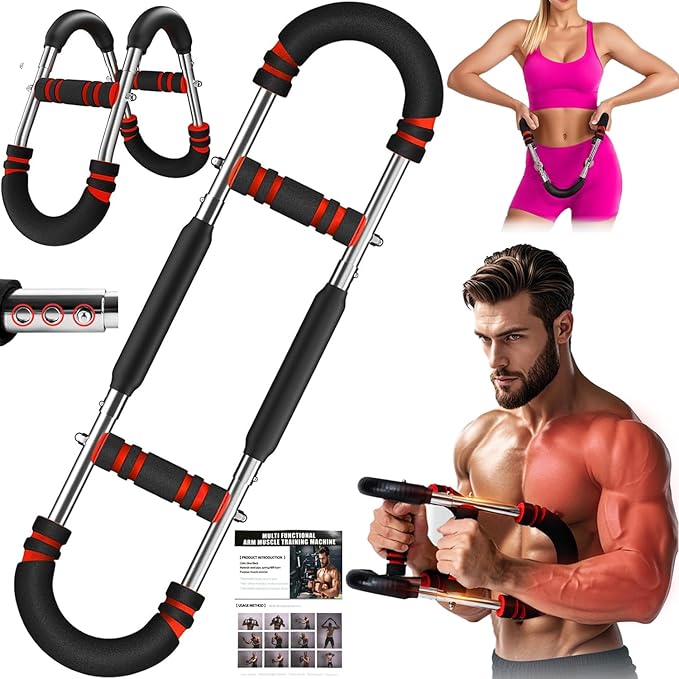 Twister Arm Trainer, 60-110lb Adjustable Chest Workout Equipment - Arm Trainer for Men - Portable Chest Trainer, Shoulders & Forearms Muscle Training Exercise Equipment for Men Women