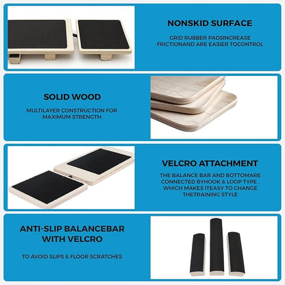 Ankle Balance Board Foot Strengthener Trainer, Single Leg Balance Board & Ankle Stability Board for Posture Correction, Sprain Recovery & Plantar Fasciitis Relief, Home Gym & Ankle Mobility Board