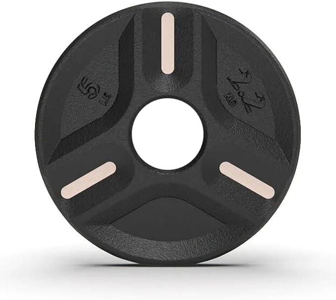 Cast Iron Plate Weights by Tribe WOD- Gym Weights for Men and Women, Cast Iron Plate Weights 1 of 2, Rubber and Steel Weights for Lifting (1 Plate)