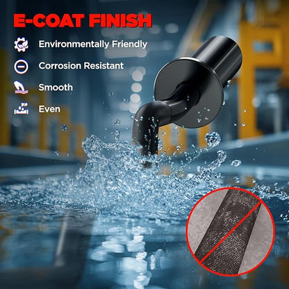 TEEMOO Olympic EZ Curl Barbell Bar, 47" Curl Bar with 2 Spring Collars,Curling bar for Weight Lifting, Squat, Hip Thrusts, Biceps, 500lb Weight Capacity, E-Coat Finish for 2 inch Weight Plates (Black)