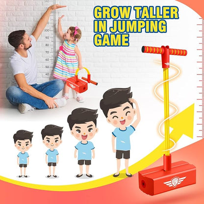 CUUGO LET'S GO! CG Jumping Promotes Growing Taller- Pogo Stick Foam Pogo Jumper for Kids, Toys for 3-12 Year Old Boys Girls Outdoor Toys Indoor Toys Fun Gifts Christmas Stocking Stuffers Gifts