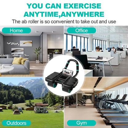 Four-wheel Automatic Rebound Ab Roller Wheel with Elbow Support, Abdominal Wheel Core Exercise