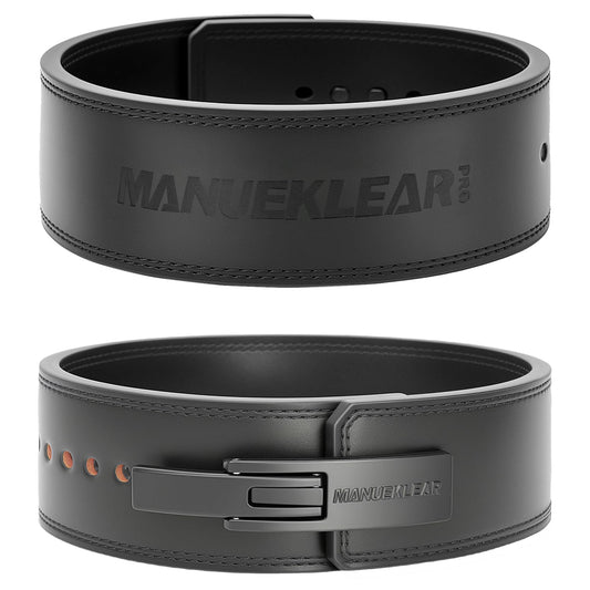 MANUEKLEAR 10mm Thick & 4inch Wide Weight Lifting Belt Lever, Lever Belt Weightlifting for Men and
