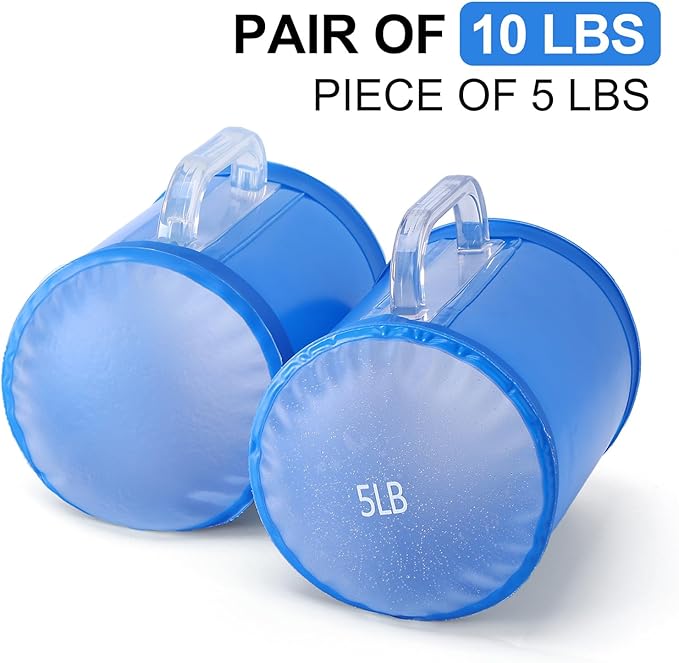 Water Dumbbells, Water Filled Training Dumbbells, Travel Weights Set, Adjustable Weights to 4-30 Lbs/Pair, Portable Gym for Strength Training, Fitness and Shaping