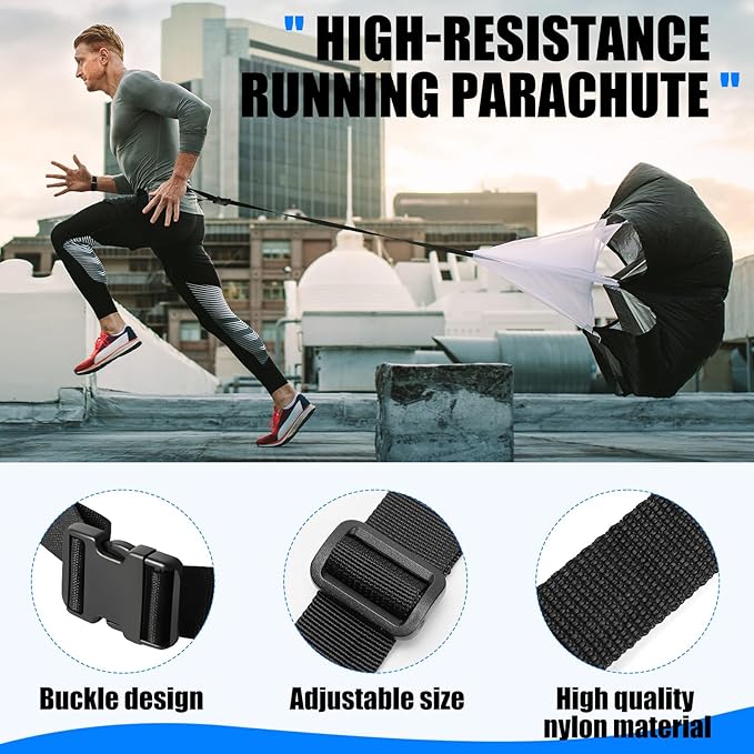 Soccer Training Equipment, Agility Speed Training Set with 20ft Speed Ladder, 12 Cones, 4 Adjustable Hurdles, Jump Rope, Parachute | Ideal for Basketball, Football Practise, for Kids, Youth, Adults