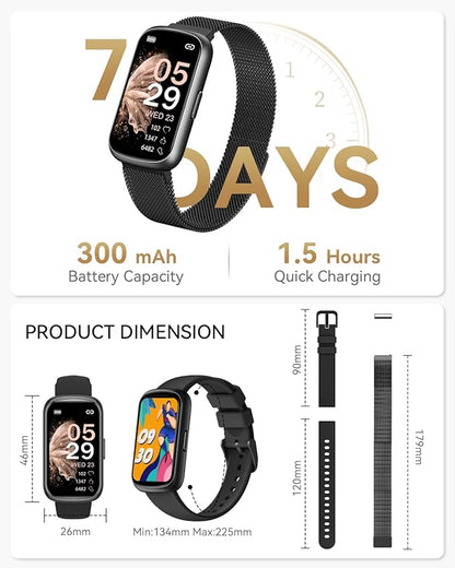 Activity & Fitness Tracker, 24/7 Heart Rate Monitor Smart Watches for Women/Men, Fitness Watches for Women/Men with Step Tracker and Sleep Tracker, IP68 Waterproof Watch for Android Phones/iPhones