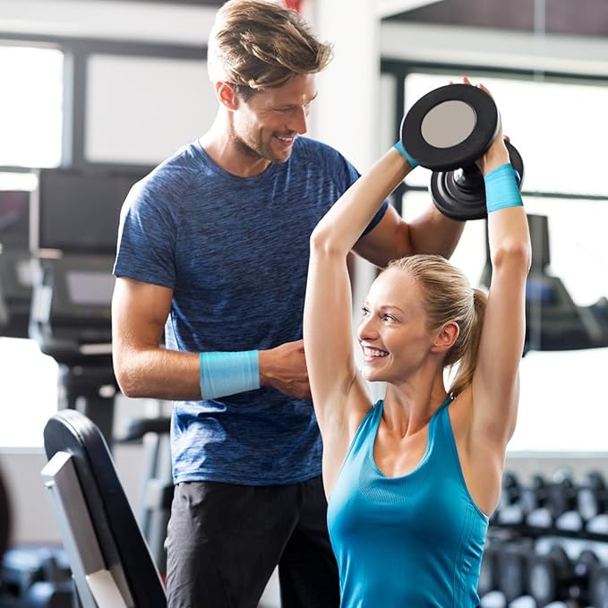 Blue Prewrap,Prewrap Athletic Tape,6 Roll Pre wrap Headbands for Hair Soccer,Foam Underwrap Sports Wrap for Ankles Wrists Hands Knees Elbows 2.75 Inches X 12 Yards