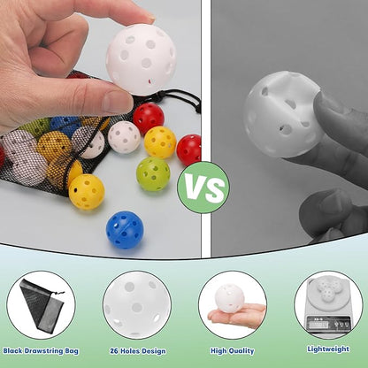 Coopay 72/150/300 Pack Practice Golf Balls, 42mm Plastic Golf Training Balls with a Drawstring Bag Hollow Sports for Swing Practice Driving Range Backyard Home Indoor Outdoor Use