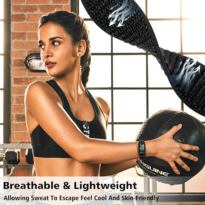 YCHDDER Solo Loop Nylon Bands Compatible with Amazfit Band 7 Straps,Soft Breathable Comfortable Adjustable Colorful Sports Replacement Wristband for Amazfit Band 7 for Men Women