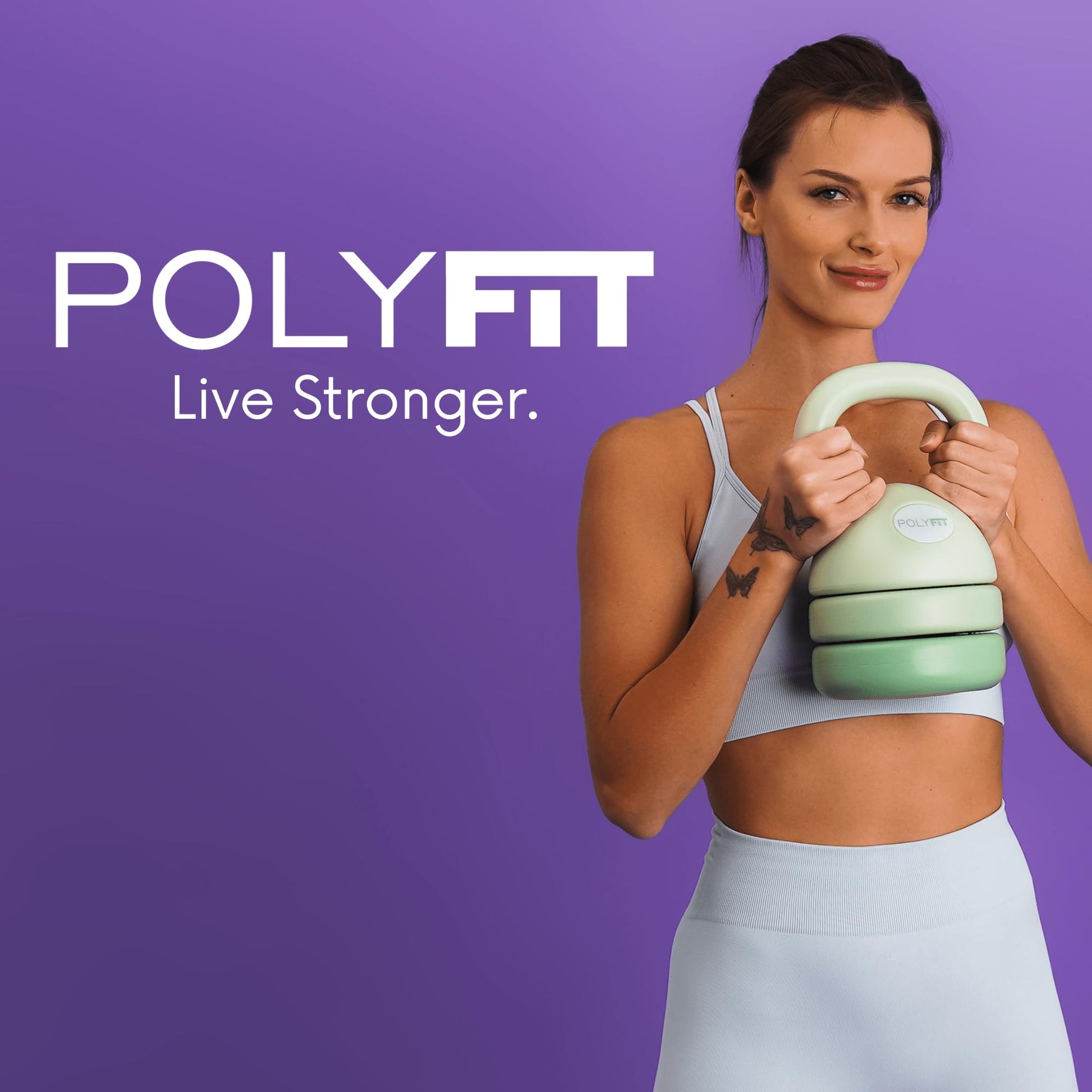 Polyfit Adjustable Kettlebell Set - 5-in-1 Weights for Home Gym
