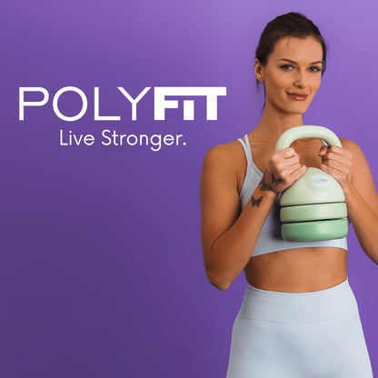 Polyfit Adjustable Kettlebell Set - 5-in-1 Weights for Home Gym
