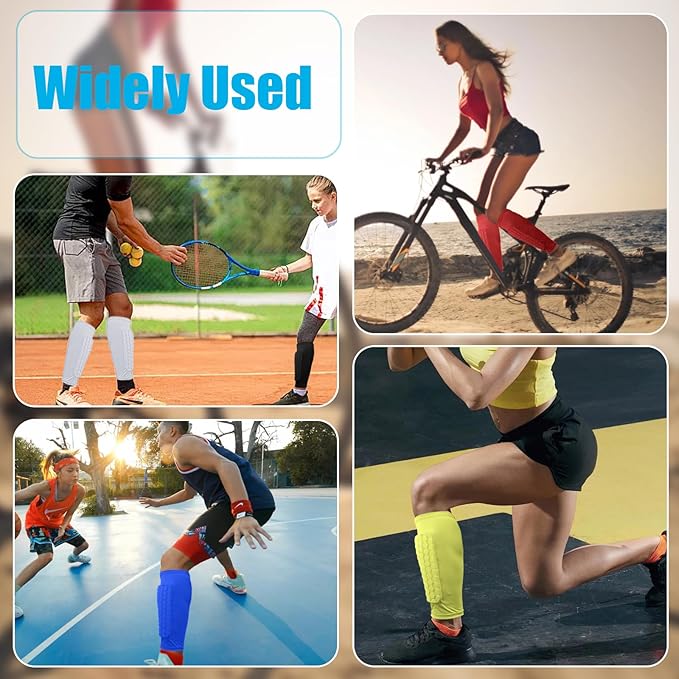 Soccer Shin Guards Shin Pads for Kids Youth Adult, Calf Compression Sleeve with Honeycomb Pads, Support for Shin Splint Baseball Boxing Kickboxing MTB