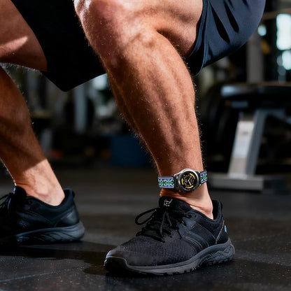 2 Pack Elastic Ankle/Arm Watch Bands Compatible with Garmin Venu 3/Venu 2/Vivoactive 4, Garmin Forerunner 570 47mm/265/255/255 Music, 22mm Sport Nylon Replacement Strap for Amazfit GTR 4/3/2