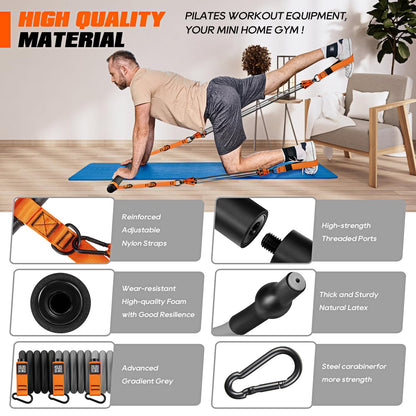KUTIZE Pilates Bar Kit with Resistance Bands, Heavy Duty Pilates Equipment for Men, Training Bands