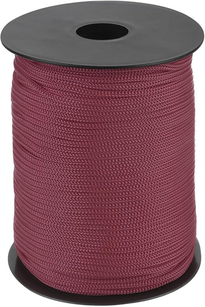 MECCANIXITY 1/8 Inch Polypropylene Rope Braided Ropes, 328ft Nylon Rope Hollow Utility Cord for Clothesline, Camping, Hiking, Outdoor, Brick Red